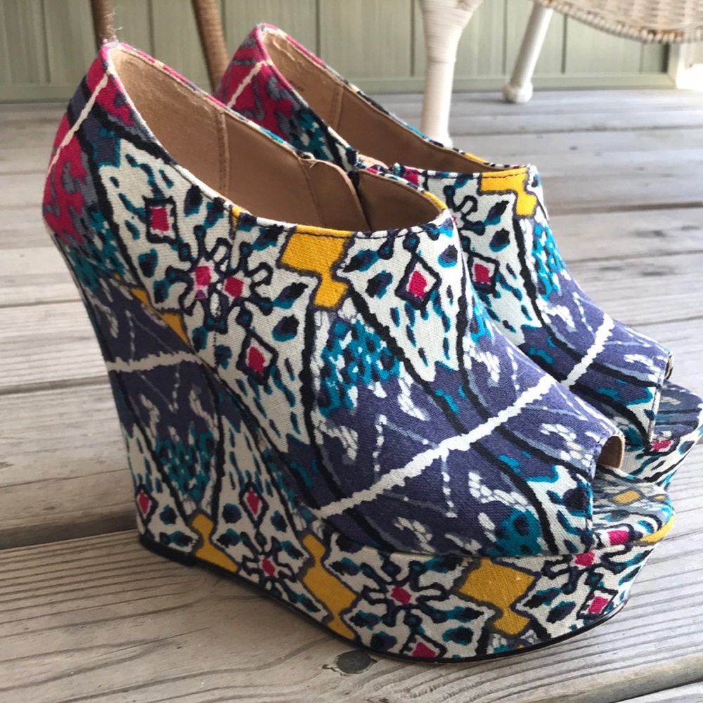 Steve Madden Platform Patterned Wedge 7.5 - image 2